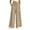 Khaki, variant on Women's High Waisted Wide Leg Casual Pants Loose Fit Flowy Trousers With Pockets Soft Comfy Straight Long Pants