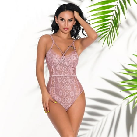 

Fengqque Sexy Underwear Sexy Pajamas Women Lace Teddy Underwear Tights