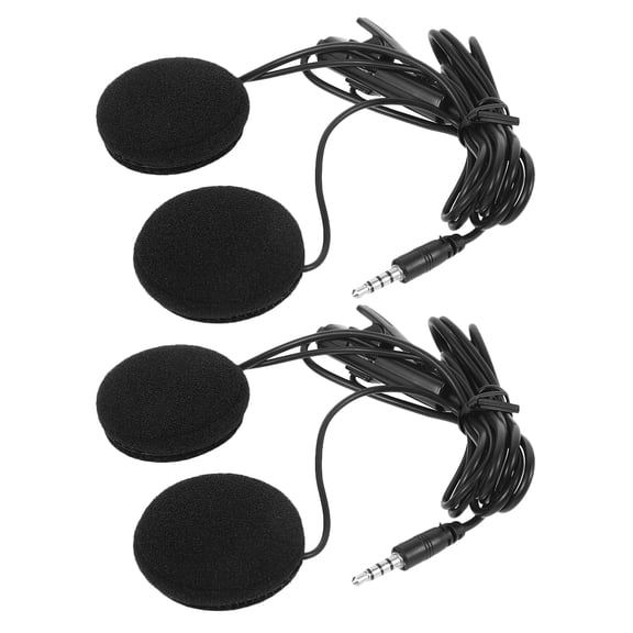 BESTYASH 2-Pack Black Motorcycle Headset with Noise Reduction Microphone and Comfortable Adjustable Fit