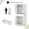 thumbnail image 6 of Auranook 72” Tall Kitchen Closet with 4 Barn Doors Modern Farmhouse Cabinets, Modern Storage Cabinets, 6 of 8