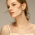 thumbnail image 5 of DESIGNICE Statement Earrings for Women,Stainless Steel Plated C-Shaped Hoop Gold Earrings for Women,Gold Hoop Earrings Birthday Jewelry Gift for Her,Style1, 5 of 7