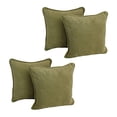 thumbnail image 2 of 18-inch Double-corded Solid Microsuede Square Throw Pillows with Inserts (Set of 4) 9810-CD-S4-MS-SG, 2 of 2