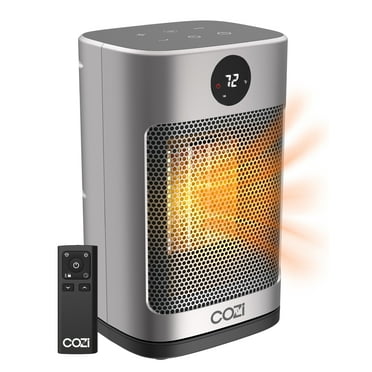 Cozi 10" Oscillating Ceramic Desktop Space Heater With LED Display and Remote Control