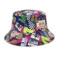 thumbnail image 1 of Retro neutro nostálgico 80 90 cinta patrón sombrero de pescador sombrero de protección solar al aire libre, 1 of 1