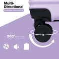 thumbnail image 5 of Travelhouse Hardshell Carry on Luggage 20" Lightweight Hardside Suitcase with Spinner Wheels.(Light Purple), 5 of 7