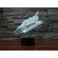 thumbnail image 6 of 3D Night lamp, 3D lamp 3D Illusion Night Lights 3D Airplane Optical Illusion Desk Lamp 7 Color USB Touch Switch Desk Night Light (J), 6 of 7