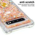 thumbnail image 3 of Funda para Samsung Galaxy S10 con Brillo Líquido Flotante, Purpurina, Parachoques y Anillo Giratorio Soporte, 3 of 5