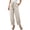 Beige, variant on Manxivoo Women's cotton linen high-waisted wide-leg barrel pants (loose fit) for summer, with pockets, suitable for casual and home wear