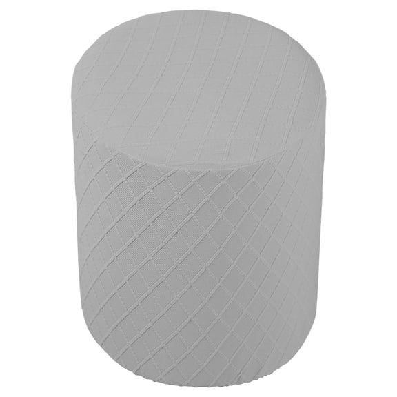 Round Ottoman Slipcovers Machine Washable Ottoman Cover Furniture Protector Gray