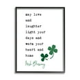 thumbnail image 2 of Stupell Industries Heart & Home Touching Irish Blessing Clover Motif Framed Wall Art, 24 x 30, Design by Mollie B., 2 of 5