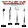 thumbnail image 5 of Grillbot 4 Piece Stainless Steel BBQ Grill Tools Set - Tongs, Spatula, Fork, Brush, 5 of 7