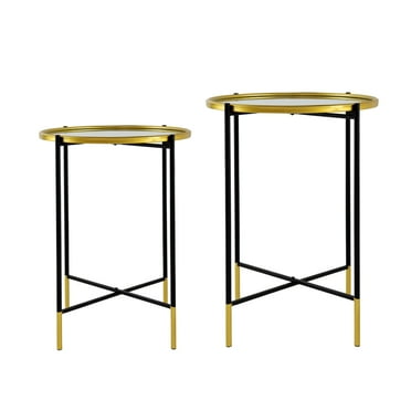 Hannes Side Table - Set of 2 - Black/Gold