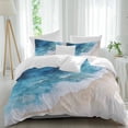 thumbnail image 2 of Blue Beach Coastal Duvet Cover Queen Size, Summer Ocean Seaside Nautical Comforter Cover with Zipper Closure, 3 Piece Bedding Sets 1 Duvet Cover 90x90 Inches and 2 Pillow Shams, 2 of 9