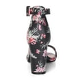 thumbnail image 3 of Unique Bargains Women's Block Heel Printed Open Toe Ankle Strap Sandals, 3 of 7