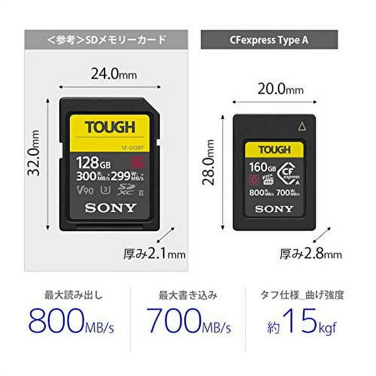 Sony CFexpress Type A memory card CEA-G160T TOUGH 160GB - Walmart.com