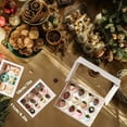 thumbnail image 4 of 6PCS Elegant Cookies Boxes, 7 x 4.3 x 1.6 inches, Strawberries Boxes with Display Window, White Paper Box, 4 of 6