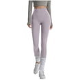thumbnail image 5 of Paiwinds Women's Solid Color Pocket High Waist Tight Yoga Full Length Pants, Stretchy Nylon Spandex, Skinny Fit Leggings, Multiple Colors., 5 of 8