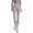 Beige, variant on Womens Solid Color Pocket High Waist Yoga Pants Loose Tight Waist Athletic Style Side Pockets Elastic Waist Slim Fit Stretch Skin Friendly Fabric Full Length Workout Trousers