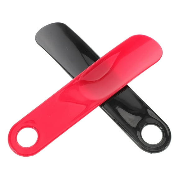 MLINS 2pcs Handled Plastic Shoehorn Shoe Wearing Helper Portable Shoe Slider for Men Women