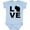 AE-Light Blue, variant on Inktastic Love Wisconsin Boys or Girls Baby Bodysuit