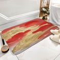 thumbnail image 5 of Red and Gold Mountain Bathroom Mat - Non-Slip, Soft and Stylish, 16" x 24", 5 of 8