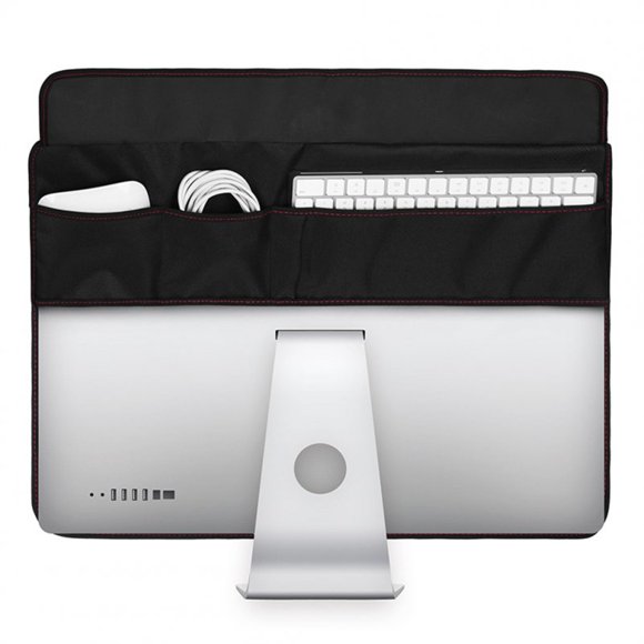 Monitor Cover Protective Sleeve Compatible For IMAC 21 Inch /27 Inch Desktop Computer Display Screen Dust Cover black 27 inches [with pockets]
