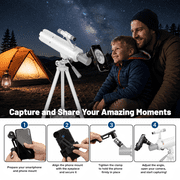 KEXWAXX Telescope, 70mm Aperture 400mm Refractor with FMC Optics for Kids and Adults, 16X-120X with Moon Filters, Phone Adapter, Tripod and Bag