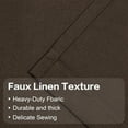 thumbnail image 2 of Cocoa Brown Linen 100% Blackout Curtains for Bedroom - 95 Inches Long Energy Saving Thermal Insulated Window Treatment Curtain Drapes for Living Room (2 Panels,W 52 x L 95 Inch Length), 2 of 14