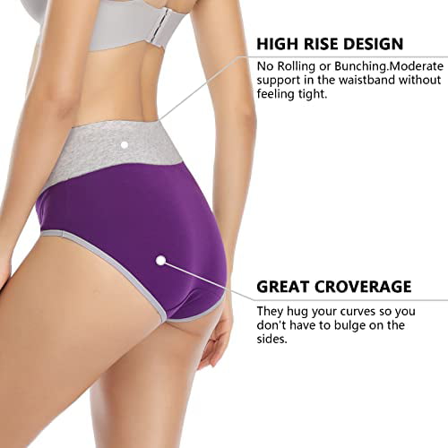 Multipack for S-4XL Womens Cotton Underwear High Waist Postpartum Care Panties Soft Breathable No Muffin Briefs Ladies 