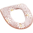 thumbnail image 1 of Funda de asiento de inodoro universal con diseño floral de Laklulu: hace que su inodoro sea cálido y cómodo, funda cálida para asiento de inodoro, 1 of 5