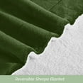 thumbnail image 4 of Elegant Comfort Soft, Reversible Sherpa Blanket, Flannel Fleece Throw for Couch and Bed, Warm and Plush Winter Blanket, Twin, Sage, 4 of 5