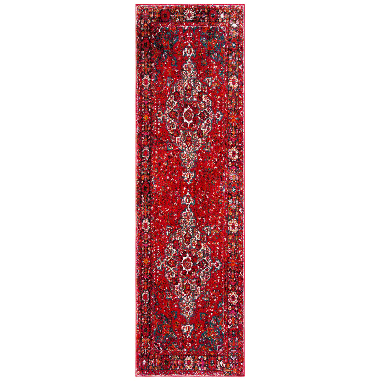 SAFAVIEH Vintage Hamadan Cathleen Traditional Area Rug, Red/Multi, 5'3" x 7'6"