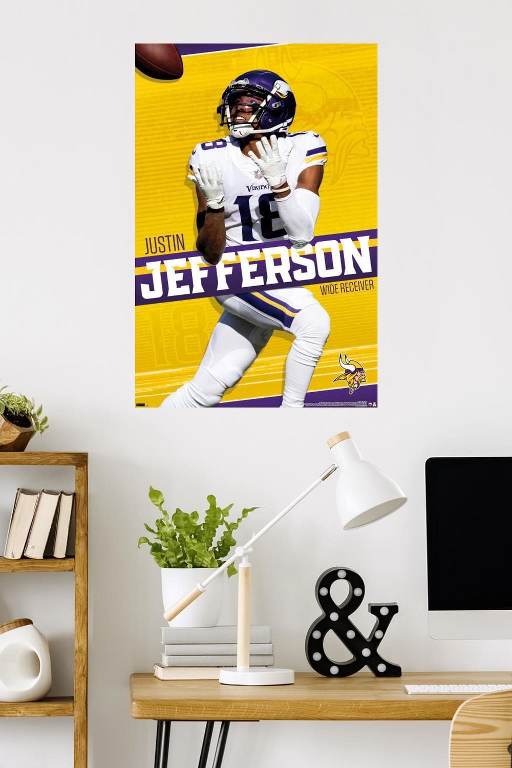 NFL Minnesota Vikings - Justin Jefferson 22 Wall Poster, 22.375" x 34"