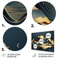 thumbnail image 3 of Designart "Minimalist Mountains Gold II" Minimalism Landscape Metal Wall Decor, 3 of 5