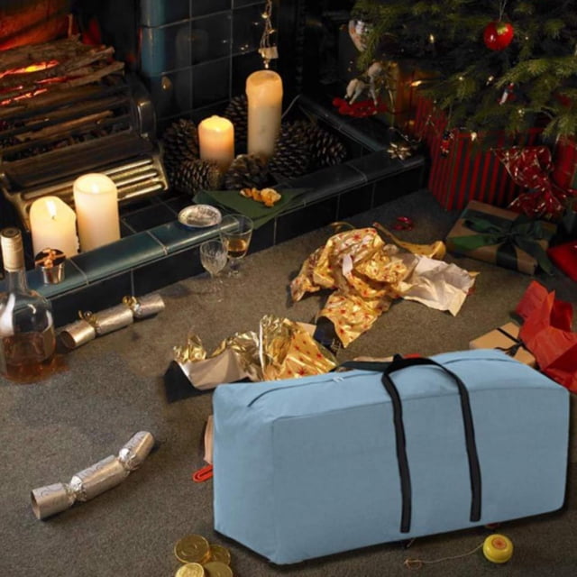 Bolsa de almacenamiento para árboles de Navidad con cremallera, portátil, a prueba de polvo, impermeable, paquetes de protección, , bolsa para cojín, Navidad, árbol El 173x76x51cm Colcomx Estuche de almacenamiento