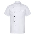thumbnail image 3 of TiaoBug Short/Long Sleeve Chef Jacket for Men Women Summer Chef Coat for Kitchen Canteen Restaurant White L, 3 of 7
