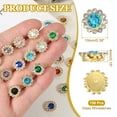 thumbnail image 2 of Uxcell Sew on Rhinestones Crystals Sewing Sunflower Flower Claw Rhinestones Crystals Glass Gems Metal Base Lake Blue, 2 of 7
