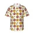 thumbnail image 1 of Balery Sunflowers And Skull Camisas hawaianas de manga corta para hombre, camisas playeras de corte holgado, camisas de vacaciones con botones,XX-Large, 1 of 7