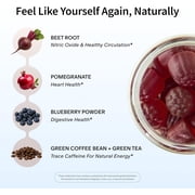 Snap Beet Root Gummies, Nitric Oxide Support for Heart Health & Energy, Peach Flavor, 60 Count