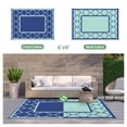 thumbnail image 4 of DEORAB Outdoor Rugs Waterproof Plastic Straw Mat 6'x9' Reversible for RV Patio Deck Beach Royal Blue & Blue Green, 4 of 6
