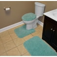 thumbnail image 3 of Garland Rug Serendipity Washable Nylon Bath Rug Set, 3 Piece Set (21"x34" Bath Rug, Contour Rug, & Toilet Lid) Sea Foam, 3 of 5