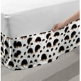 thumbnail image 2 of Hedgehog Bed Skirt, Disorderly Pattern with Repetitive Cartoon Porcupine Characters, Elastic Bedskirt Dust Ruffle Wrap Around for Bedding Decor, 4 Sizes, Seal Brown Pale Brown, by Ambesonne, 2 of 2