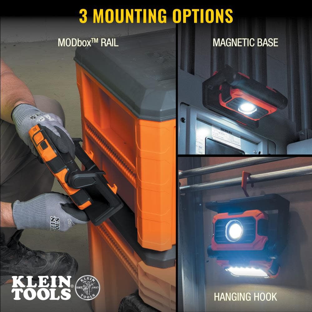 Klein Tools MODbox Rechargeable Dual Beam LED Work Light
