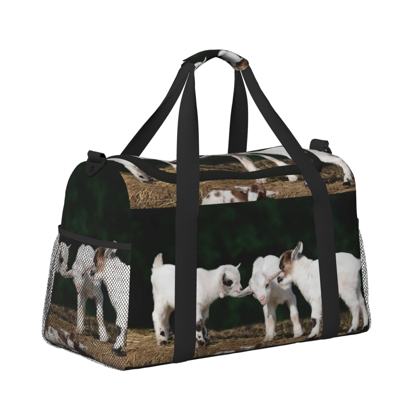 Horeoi Cute Goat Baby for Travel Duffle Bag with Adjustable Strap - Large Capacity Hand Carry for Gym Sports Outdoor