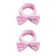 thumbnail image 3 of Sonducket Diademas Lazo Nudo Elástico Suavidad ancha Raya de franela Adornos anudados Estilismo Diadema para de cara Correr raya blanca rosa 2piezas, 3 of 6
