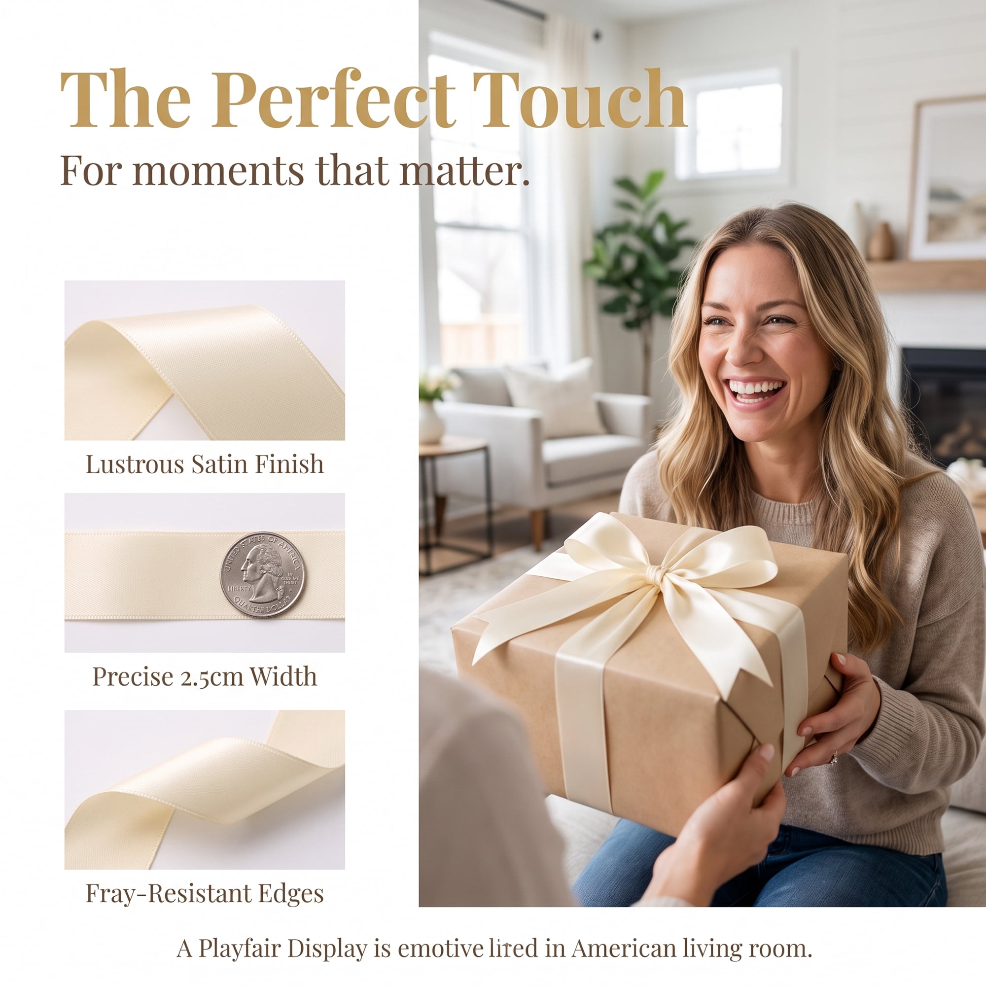 Unique Bargains Elegant Satin Ribbon for Gift Wrapping and Decoration Purposes White