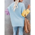 thumbnail image 4 of Suéter Pink Queen Fall 2024 Trendy Batwing Loose Blue para mujer, 4 of 6