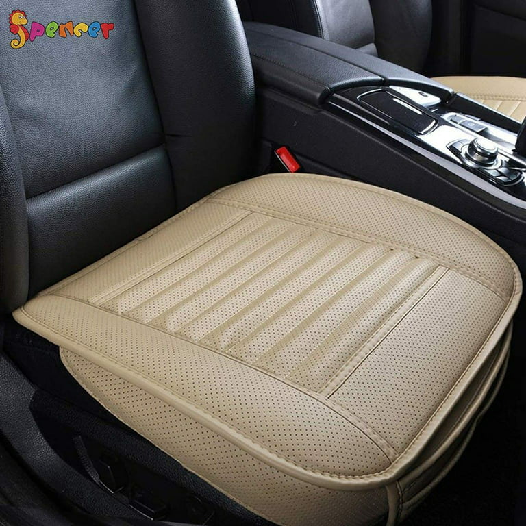 Car Seat Cushion, 1pc Breathable Car Interior Seat Cover Cushion Pad Mat  For Auto Supplies Office Chair With Pu Leather(black)