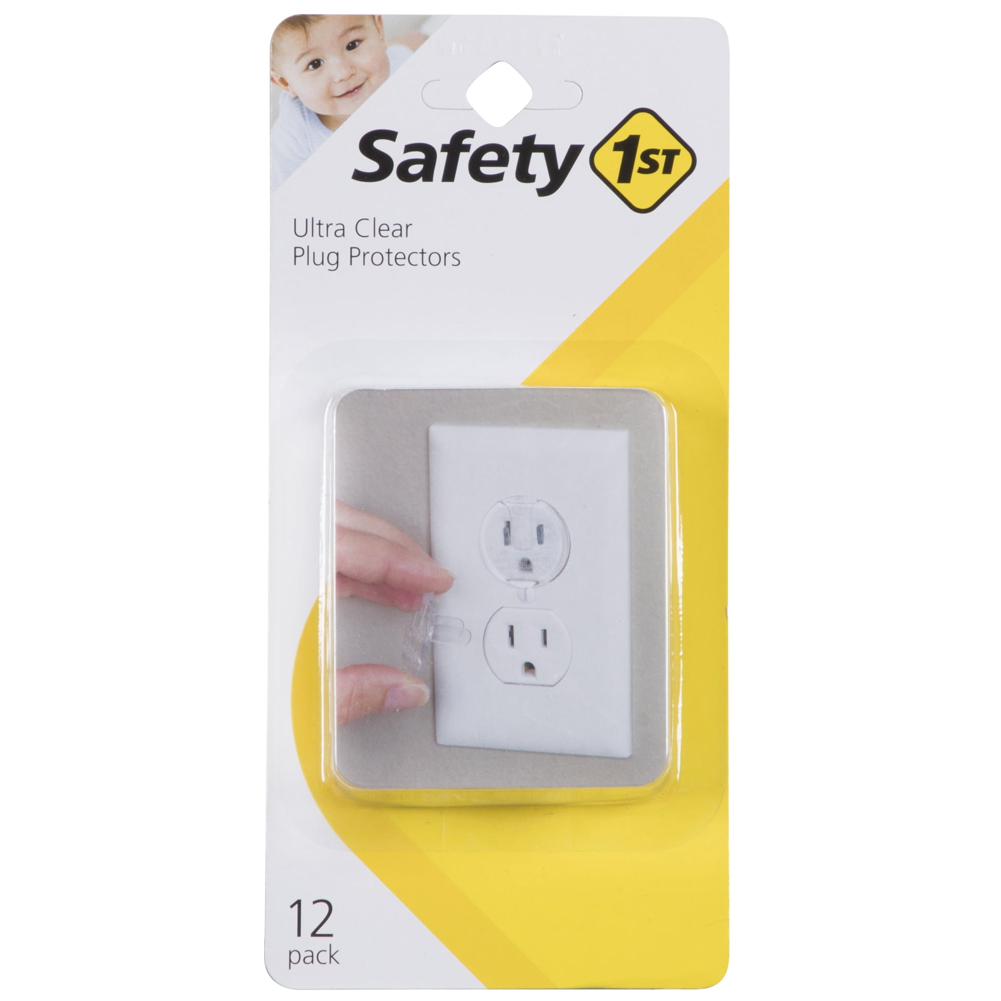 Safety 1st Ultra Clear Plug Protectors (12pk), Clear