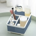thumbnail image 5 of Bathroom Caddy Organizer, Plastic Storage Basket with 6 Compartments for Cotton Swabs, Makeup Brushes & Toiletries, Space-saving Design for Countertop or Shower Use,Vsgery, 5 of 8
